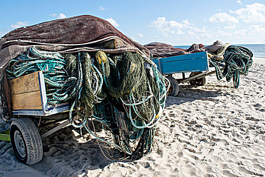 渔网,海滩