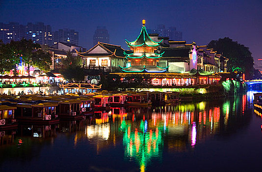 南京秦淮河夜景