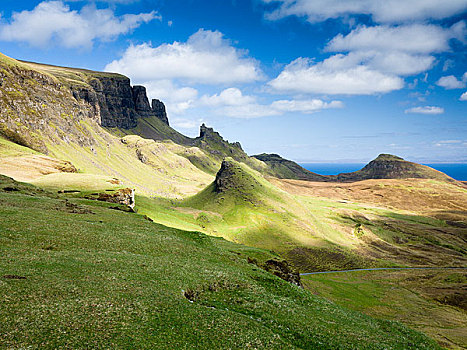 苏格兰,高地,斯凯岛,奇怪,顶峰,尖顶,古老,半岛