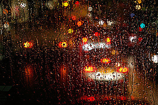 雨滴,窗户,巴士,切尔西,伦敦,英国