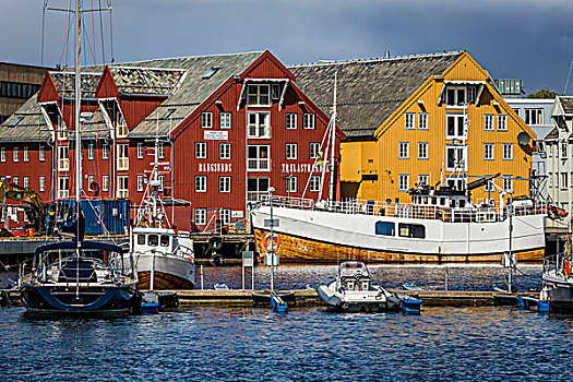 船,港口,特罗姆瑟,特罗姆斯,挪威