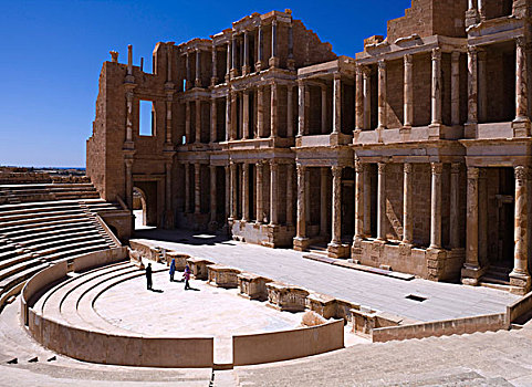 剧院,萨布拉塔,世界遗产,利比亚,北非