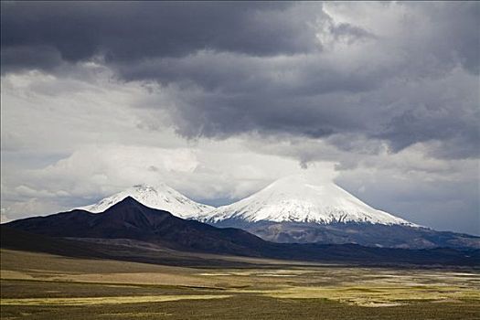山景,相似,火山,国家公园,智利,南美