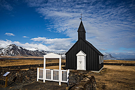 教堂,半岛,韦斯特兰德,冰岛,欧洲