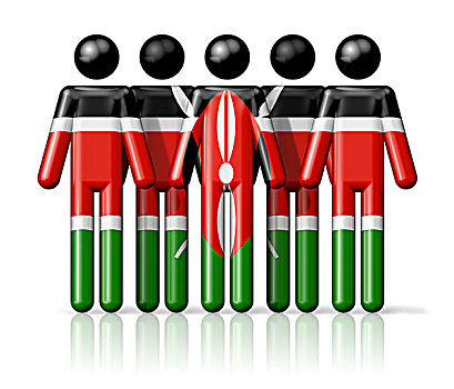 旗帜,肯尼亚,线条画