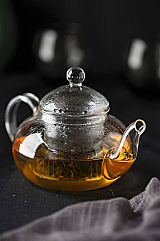 绿茶,玻璃茶壶