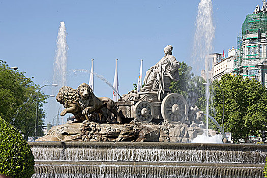 西贝里斯广场喷泉,西贝列斯广场,雕刻师,马德里,西班牙