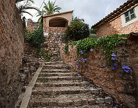 石头,台阶,马略卡岛,巴利阿里群岛,西班牙,欧洲