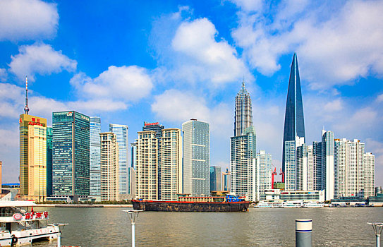 上海,城市,建设,高楼,黄浦江,大厦,远看,俯瞰,天空