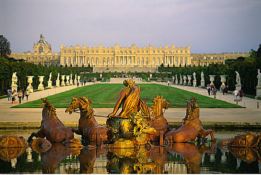 雕塑,喷泉,凡尔赛宫,法国