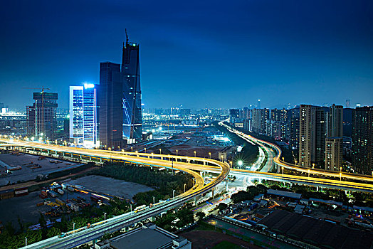 中国广东深圳前海都市夜景