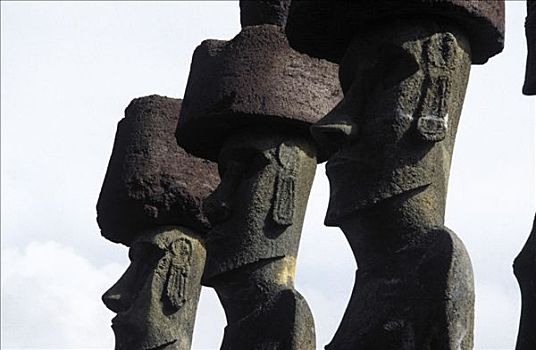 石头,雕塑,阿纳科纳,复活节岛,智利