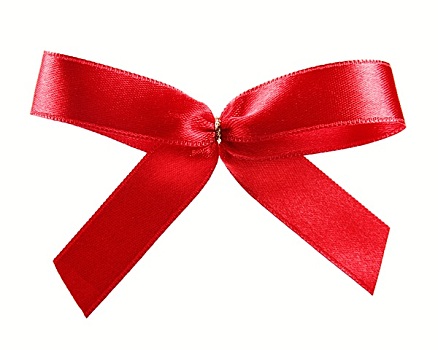 红色,绸缎,丝带,礼物,蝴蝶结,隔绝,白色背景
