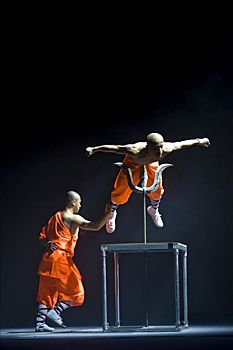 僧侣,受伤,铁,少林,展示,2009年,柏林,德国