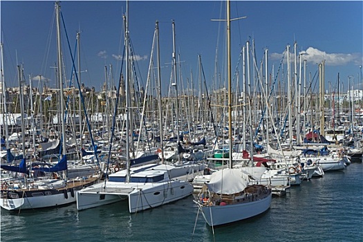 游艇,码头,巴塞罗那