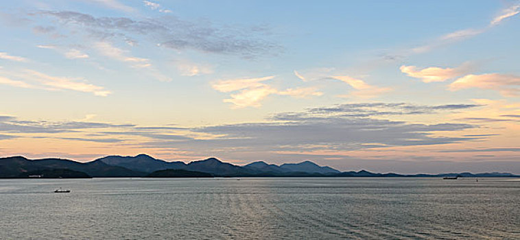 生动,日落,天空,安达曼海