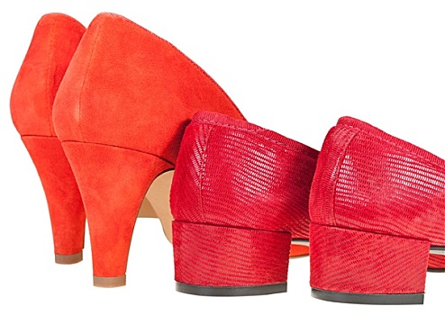两个,红色,女人,鞋
