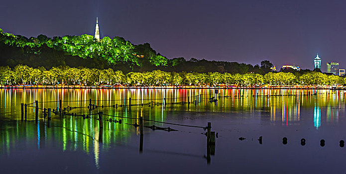 杭州西湖夜景