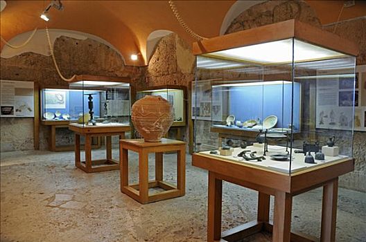 室内,考古博物馆,城堡,丹尼亚,瓦伦西亚,白色海岸,西班牙
