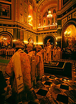 莫斯科救世主大教堂的弥撒