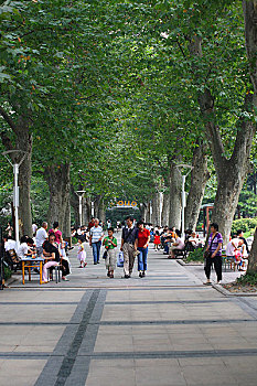 上海静安公园休闲生活