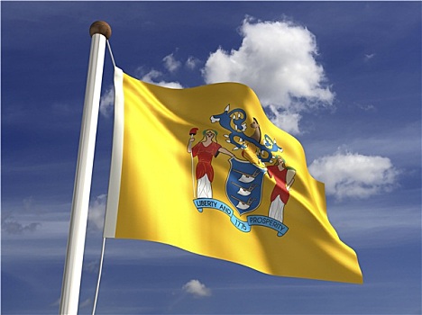 泽西岛旗帜图片