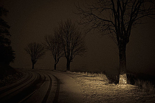 积雪,道路