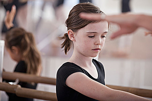 芭蕾舞学校,女孩,练习