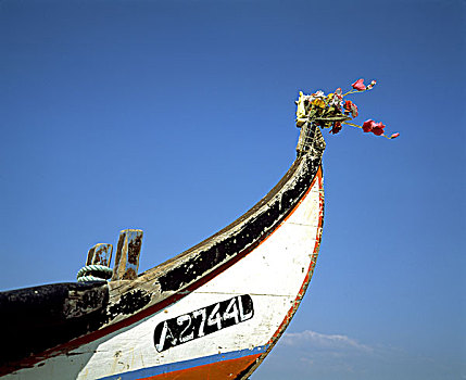 葡萄牙,阿威罗,泻湖,贝拉,船首,渔船