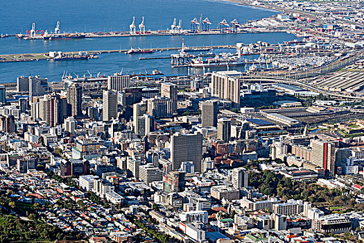 风景,头部,城市,中心,港口,开普敦,南非
