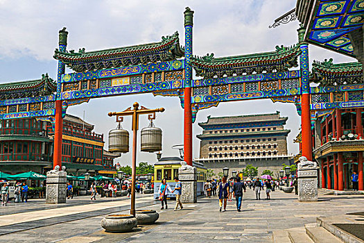 北京,城市,前门,地区,大门,箭楼