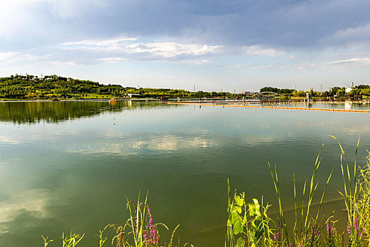 石家庄市,龙泉湖湿地公园风光