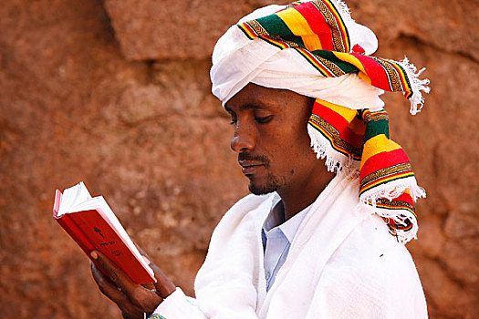 埃塞俄比亚,拉里贝拉,信念,读,户外,教堂