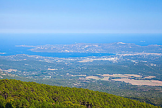 湾,维基奥港,俯视,海边风景,科西嘉岛,岛屿,法国