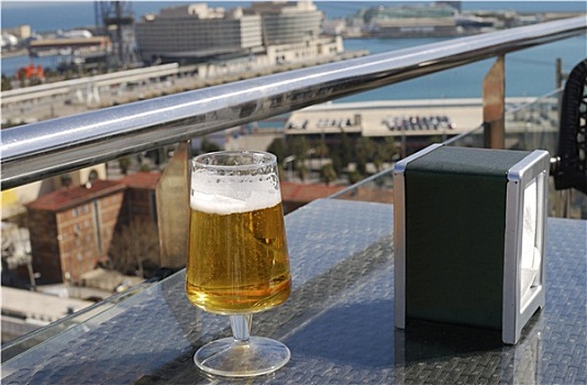窖藏啤酒,啤酒,咖啡,风景,巴塞罗那,西班牙
