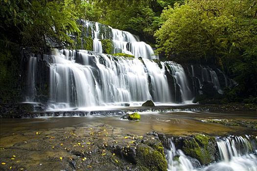 瀑布,南部地区,南岛,新西兰