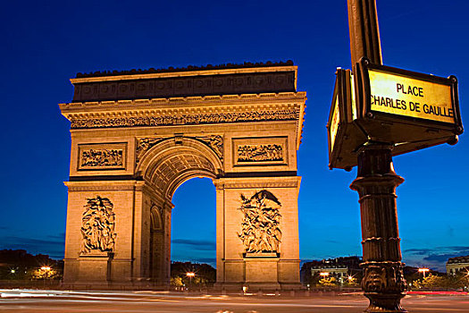 信息,广告牌,正面,纪念建筑,拱形,道路,香榭丽舍,巴黎,法国