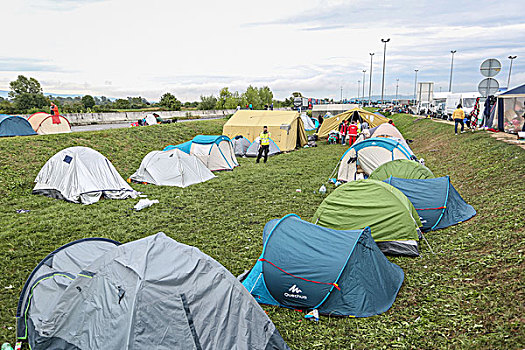 难民,帐篷,边界