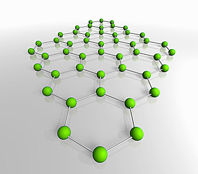 绿色,分子,模型,数码制图
