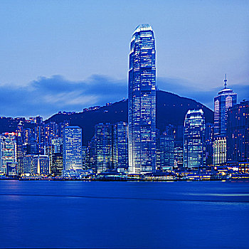 香港,国际金融中心夜景