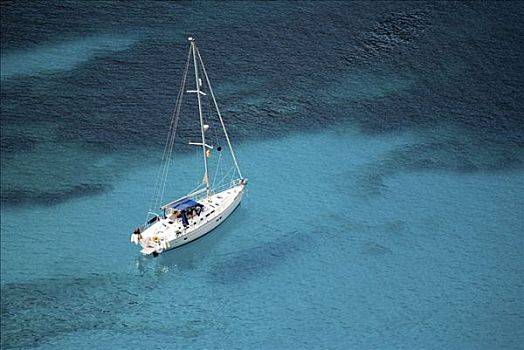 游艇,靠近,马略卡岛,巴利阿里群岛,西班牙,欧洲