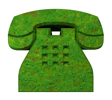 电话,象征,草丛