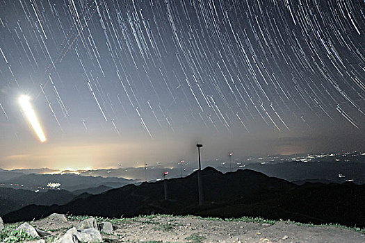 贵州台江万亩草场星空浩瀚