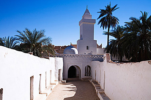 入口,清真寺,老城,加达梅斯,利比亚