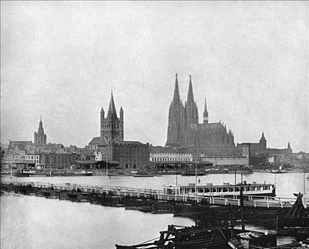 莱茵河,科隆,德国,1893年,艺术家