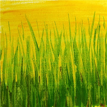 草,绿色,黄色,低劣,涂绘,纹理