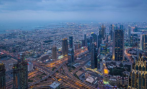 摩天大楼,道路,迪拜,阿联酋