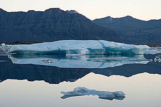 冰山,冰河,泻湖,南,冰岛