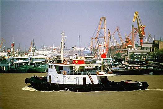 游船,河,波河,上海