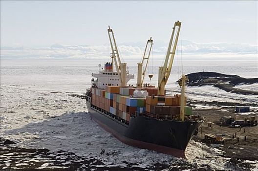 货船,岛屿,南极